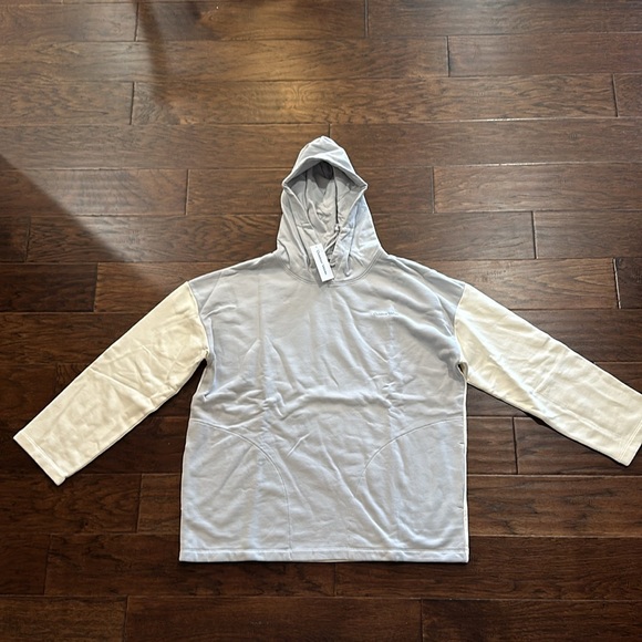 Outdoor Voices Soft Cotton Oversized Hoodie in Dove/Bone M - Picture 3 of 8